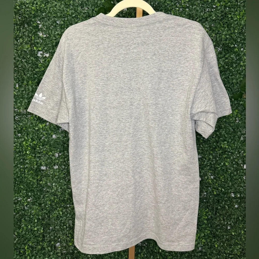 adidas Mens Gray Graphic Tee
